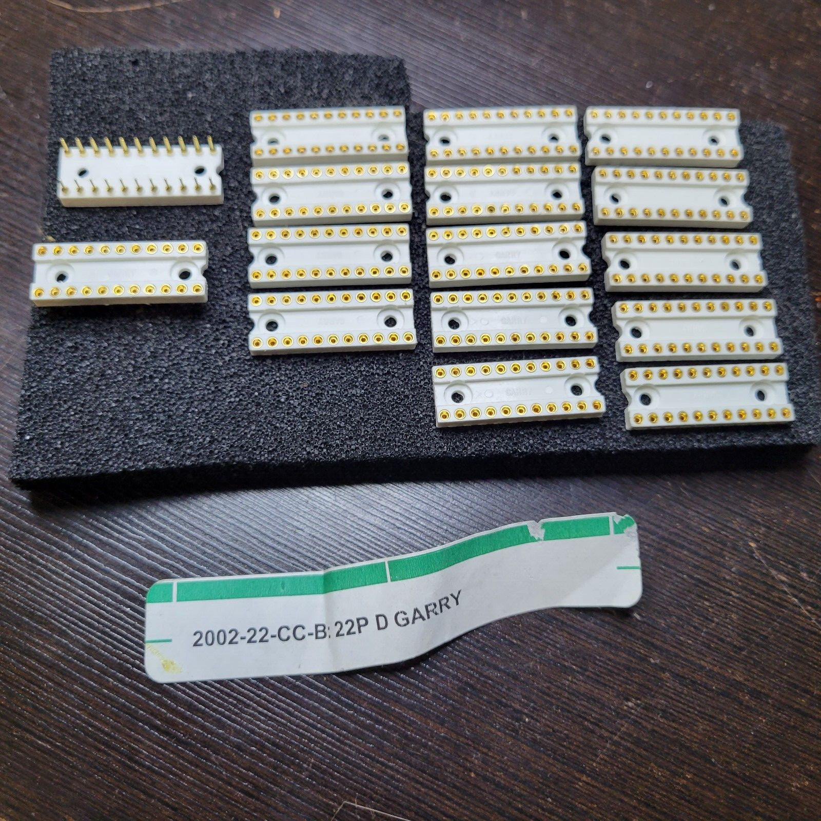 (16 PCS)  GARRY 2002-22-CC-B 22 PIN GOLD MACHINE PIN IC SOCKET NEW USA SALE $69