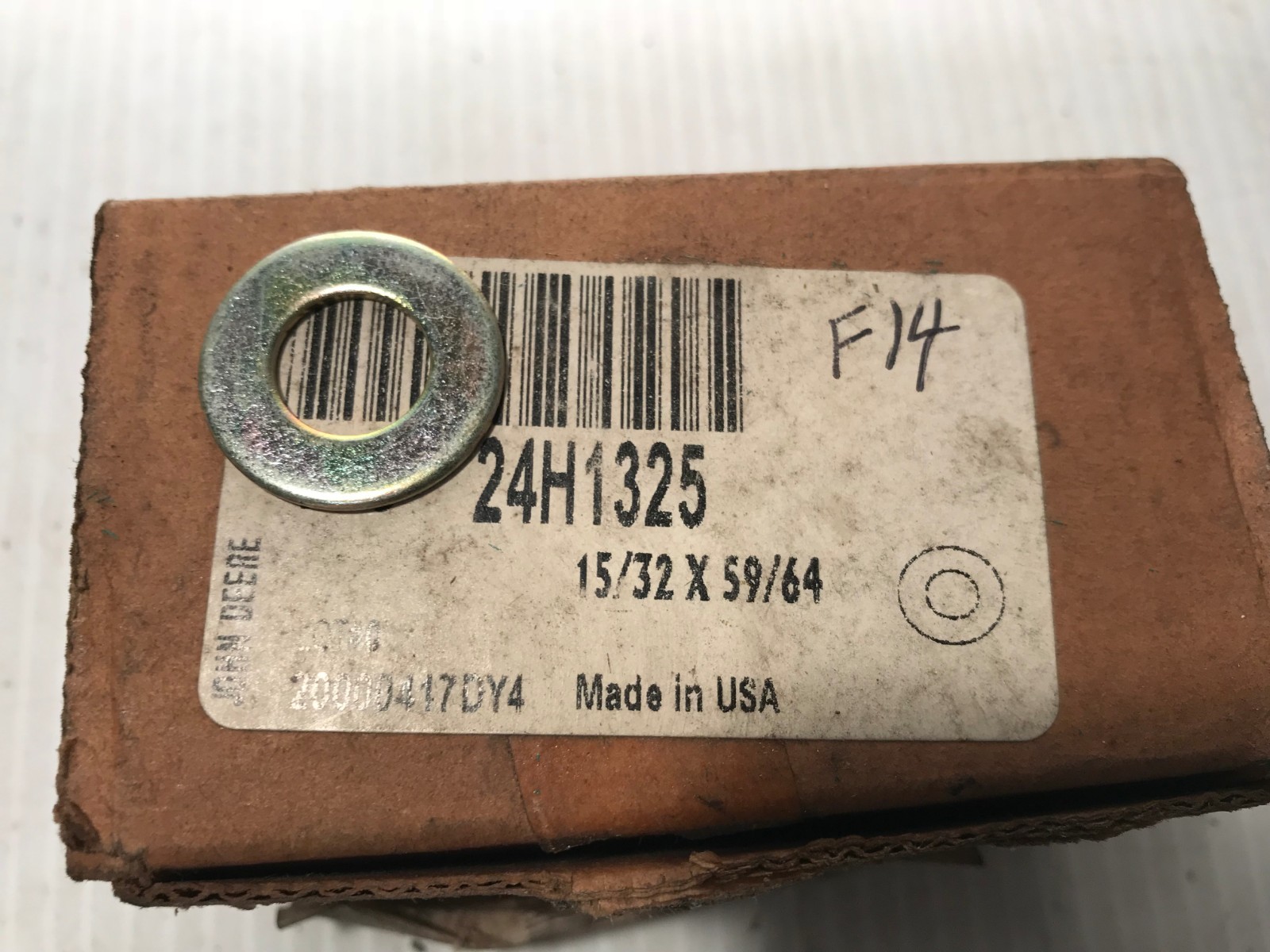 24H1325  GENUINE John Deere  WASHER   QTY of 2 Washers   Replaces CXM18688