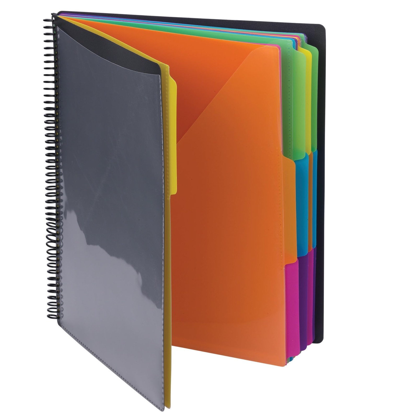 Project Organizer 24 Pockets Grey Assorted Bright 1/3Cut Tabs Letter 89206