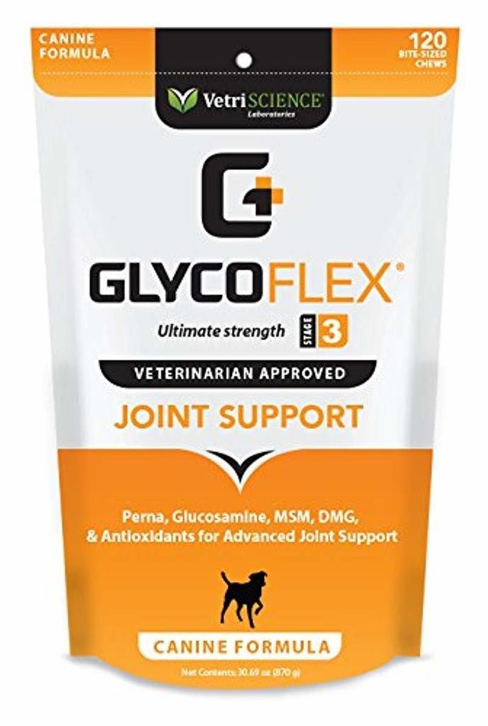 VetriScience Laboratories- Glycoflex 3 Hip & Joint Support for Dog (120 Chews)