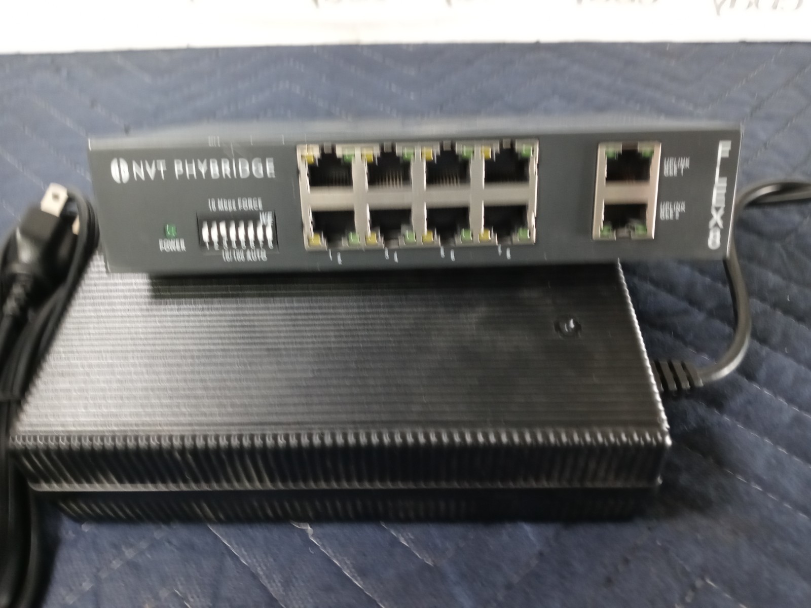 NVT Phybridge NV-FLX-08 FLEX8 Unmanaged Switch 8-Port PoE w/ Power Supply
