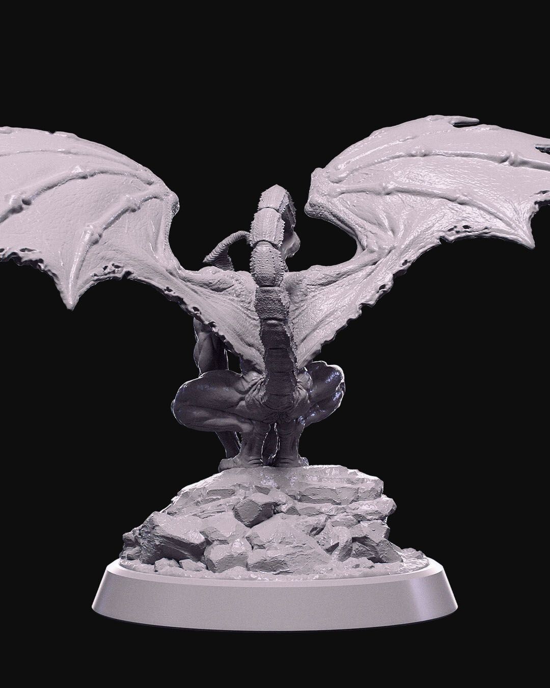 DnD 5e RPG Winged Demon Monster Miniature 32mm Scale Tabletop