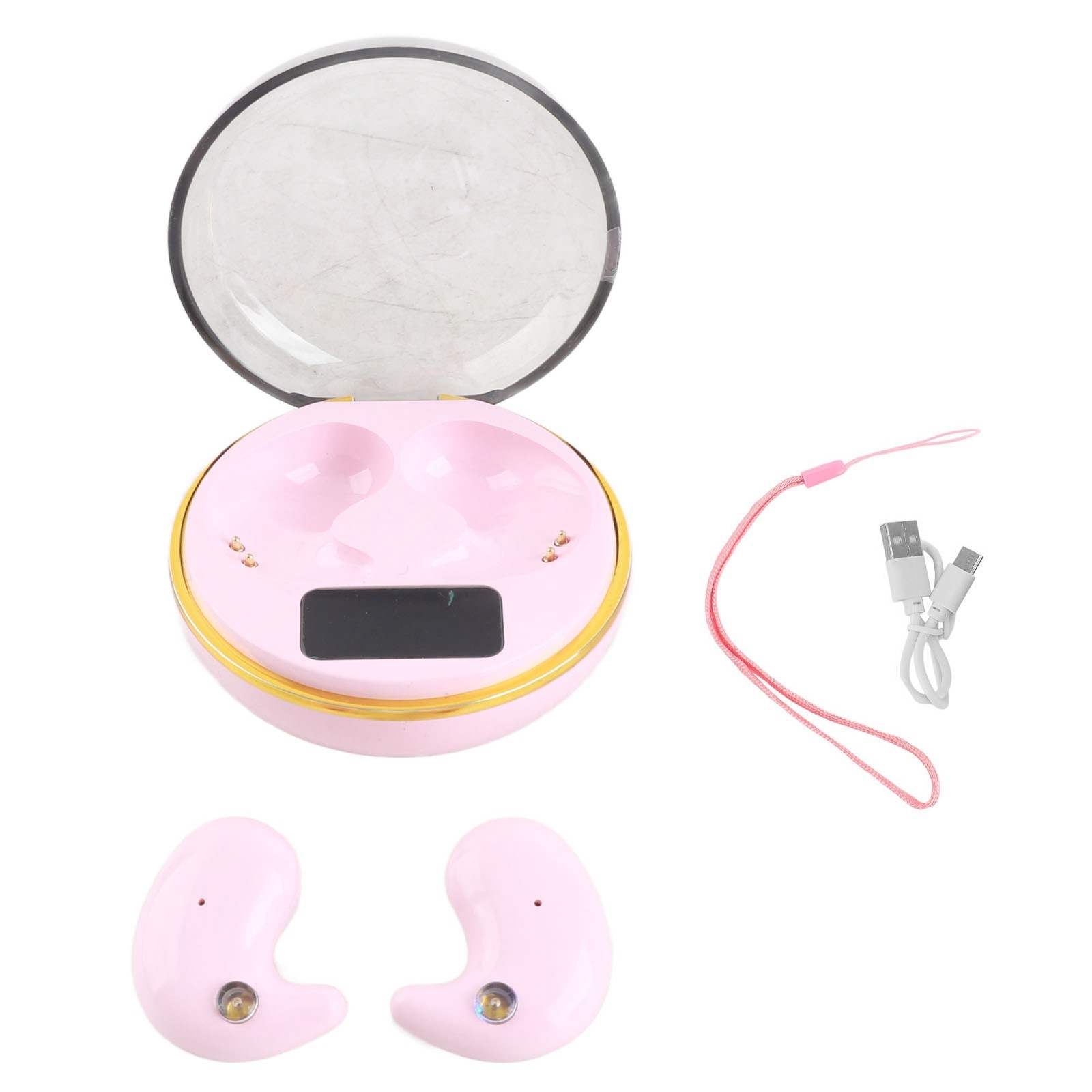 Bluetooth Earbuds With Digital Display Charging Case Stereo Wireless Earphones