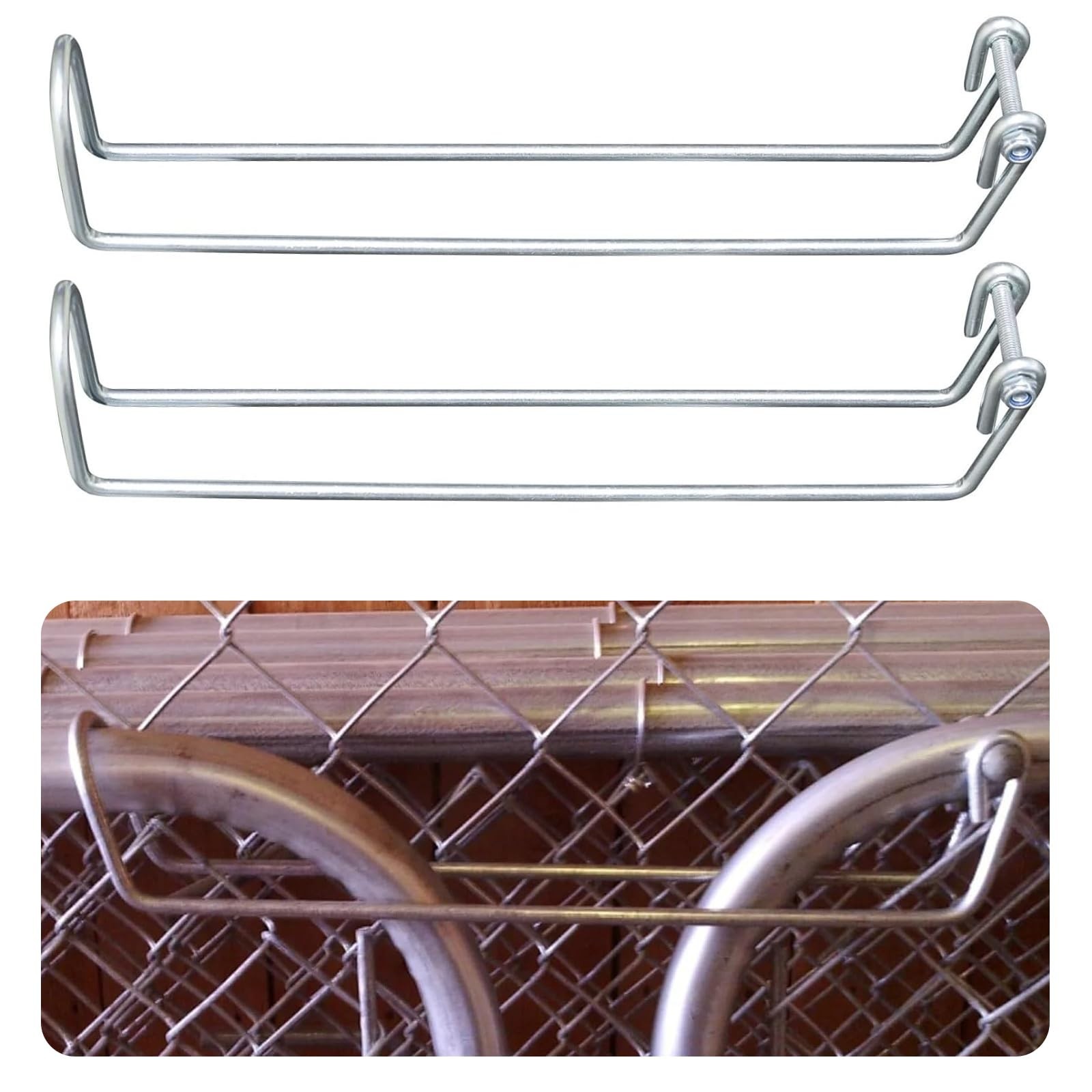 Rust-Resistant Overthrow Wire Arm Gate Latch for 1-1/8” & 1-3/8” Frames - 2PC