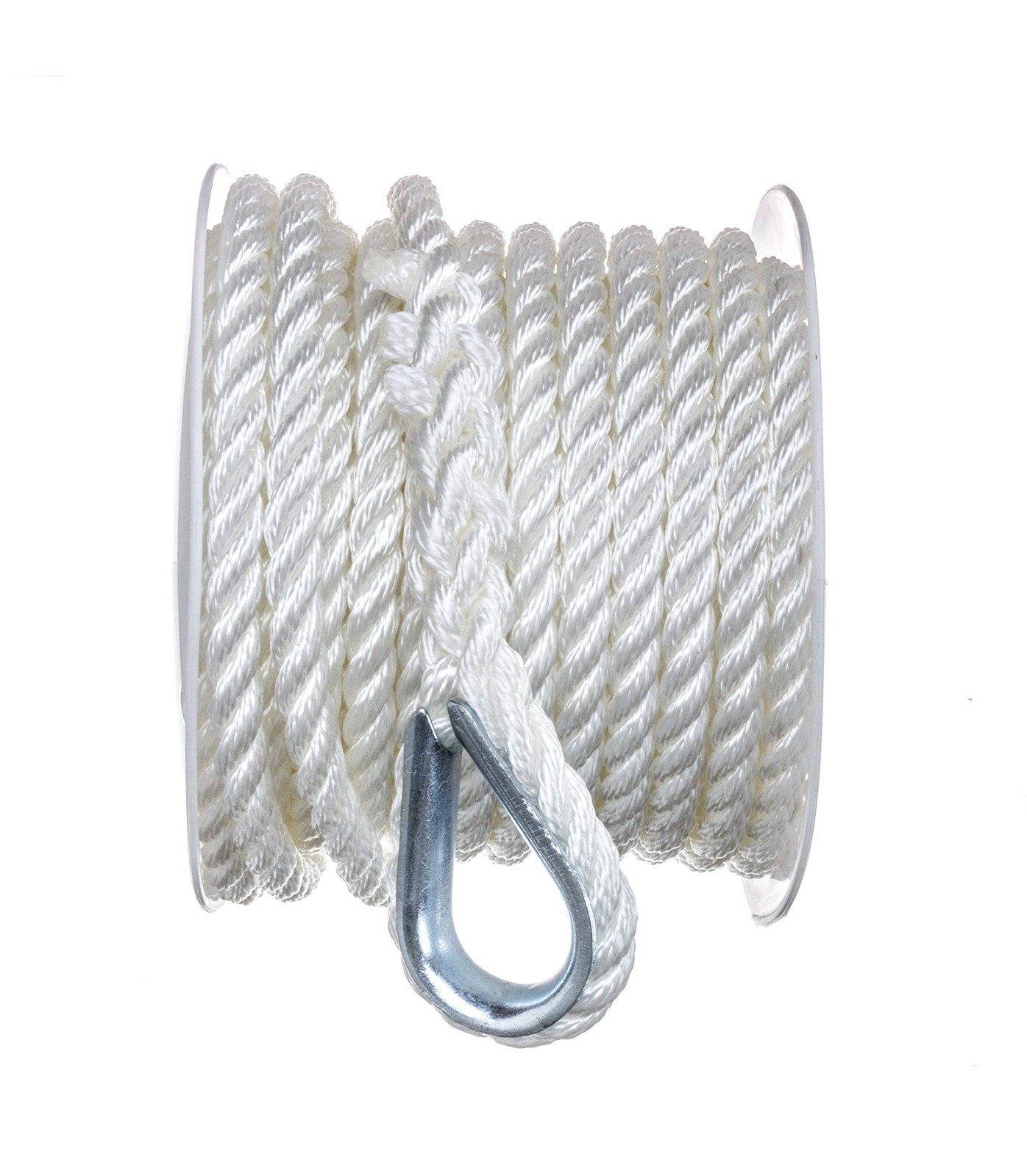 White 3Strand Twisted Nylon Anchor Line Rope For Boating Marine Anchor New Set