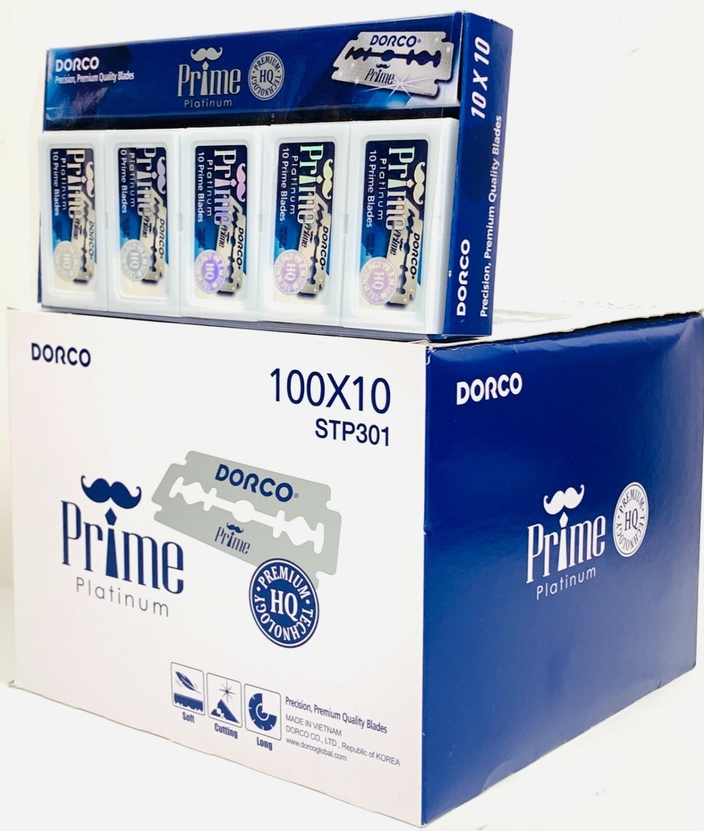 Dorco Prime Platinum Double Edge Blades STP301 1000 count