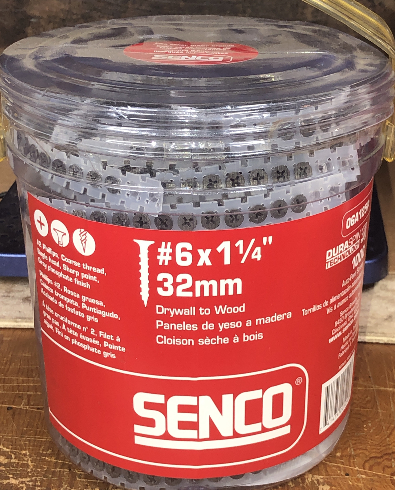 Senco #6 1-1/4" - 32MM Drywall TO WOOD Screw 06A125P 1000 CT PACK NEW