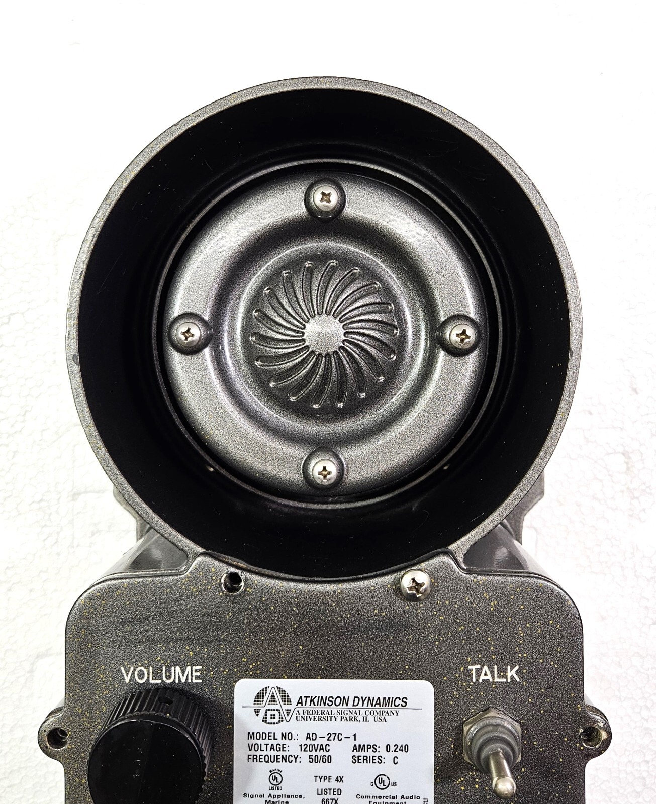 ATKINSON DYNAMICS AD-27C-1 WALL MOUNT INTERCOM