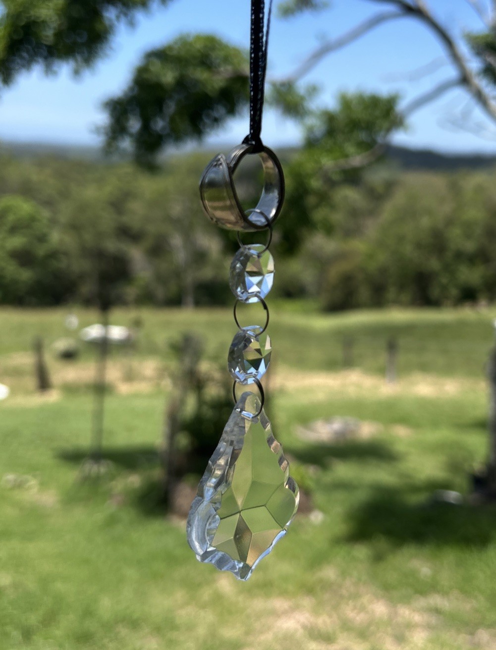 Upcycled Spoon Crystal Sun Catcher Ornament Gift Silverware Bent Cutlery