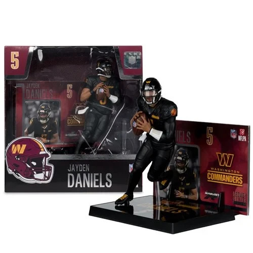 NFL McFarlane 2025 Washington Commanders Jayden Daniels Alternate Black Figure