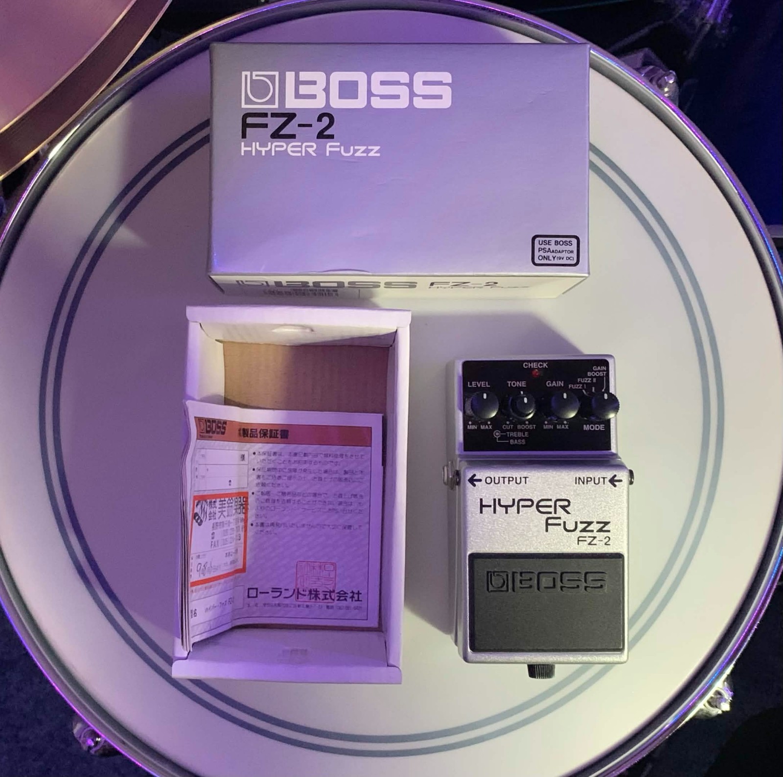 Boss FZ-2 Hyper Fuzz (Silver Label) 1993-1997 w/ Box & Manual (CLEAN CONDITION)