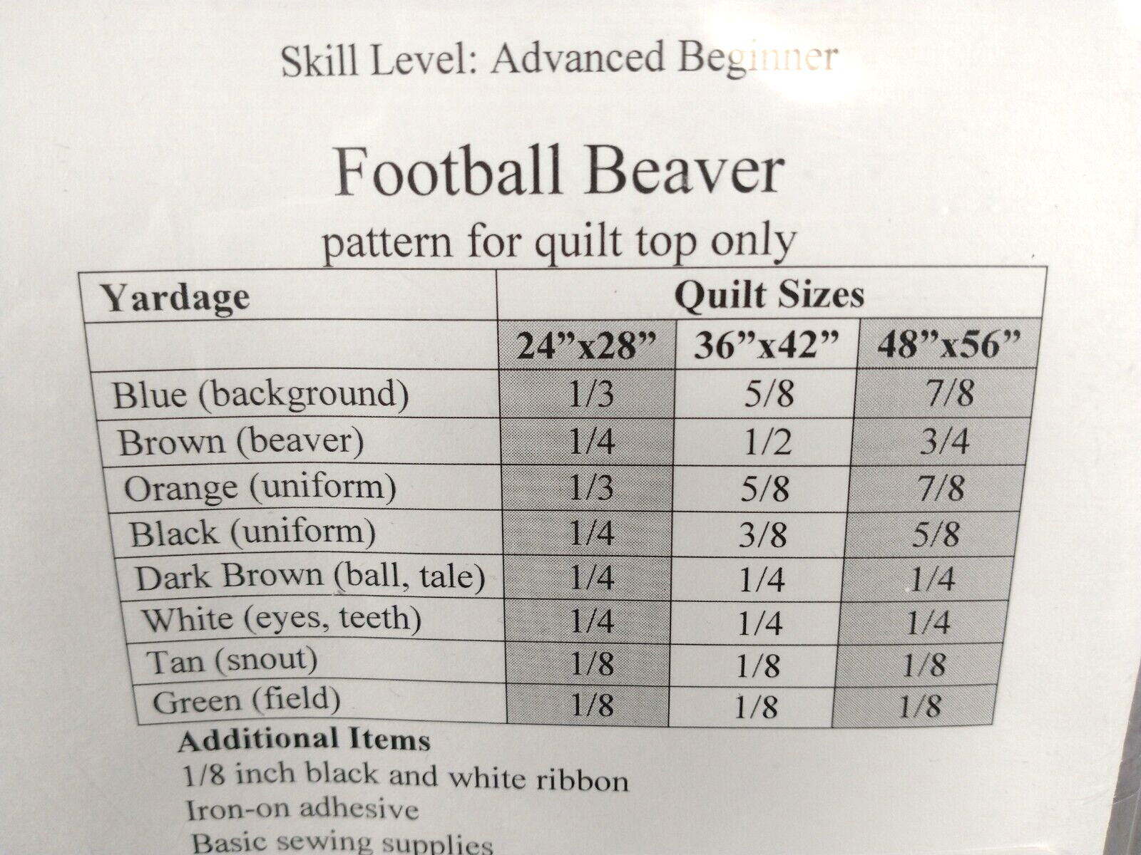 Oregon State Football Beaver Pieced Quilt Pattern Counted Quilts CQ-004B