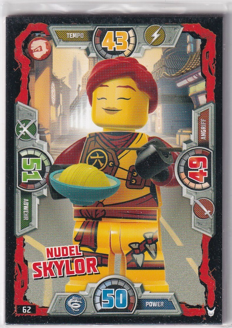 Lego Ninjago Series 3 TCG Trading Cards No. 62 Noodle Skylor