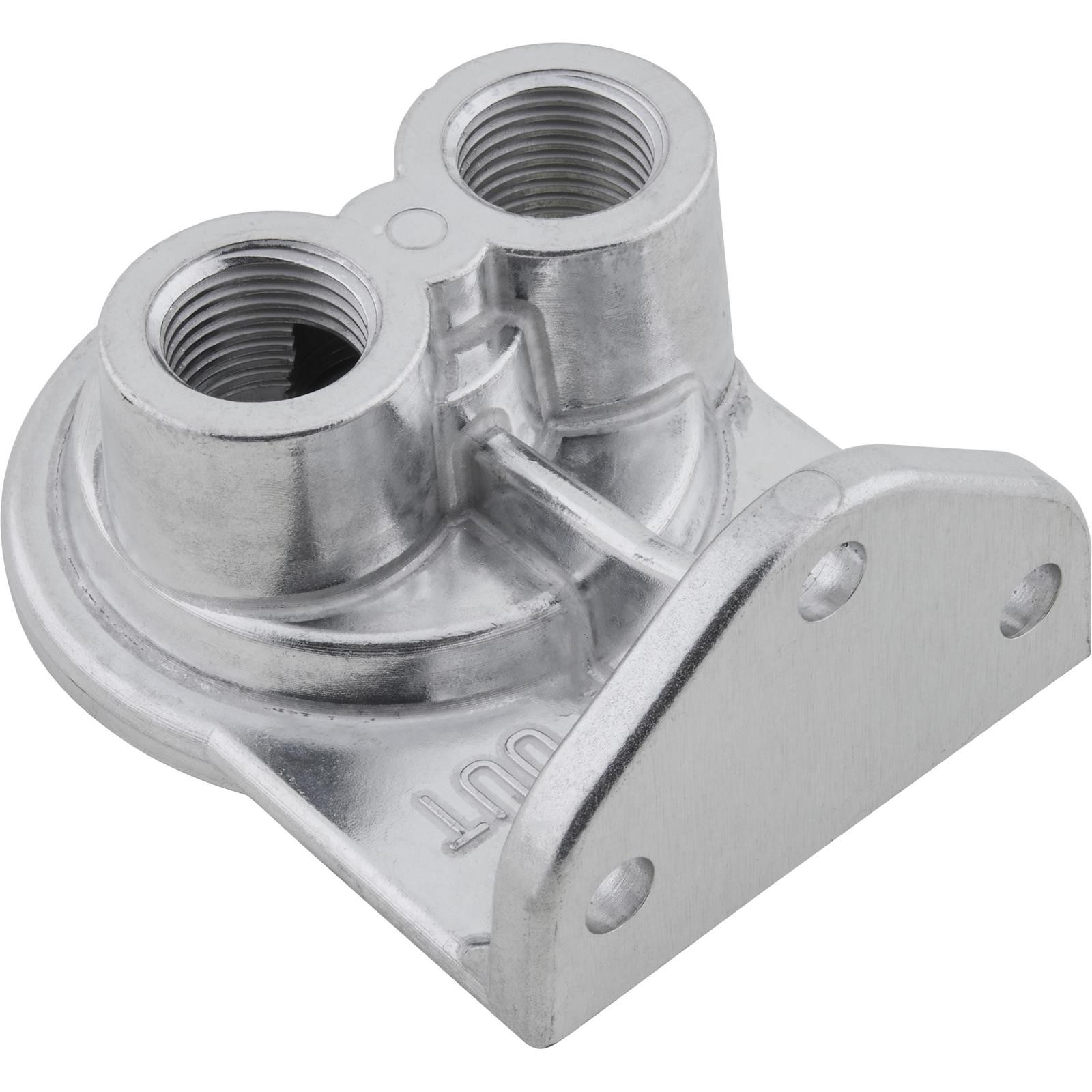 Single Remote Oil Filter Bracket, Vertical Outlet, 3/4-16 Thread