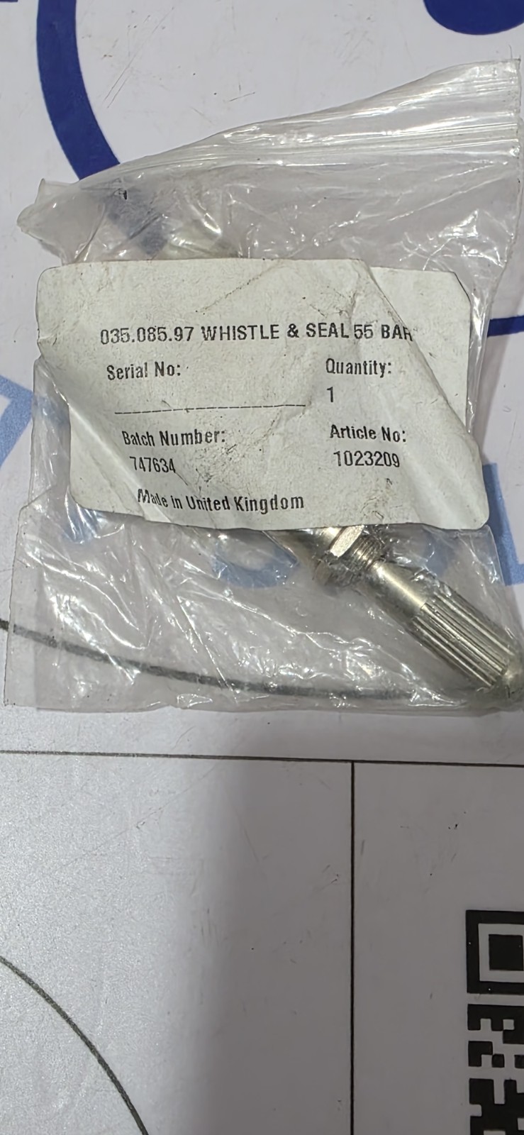 3m Scott Scba Whistle Assembly And Seal