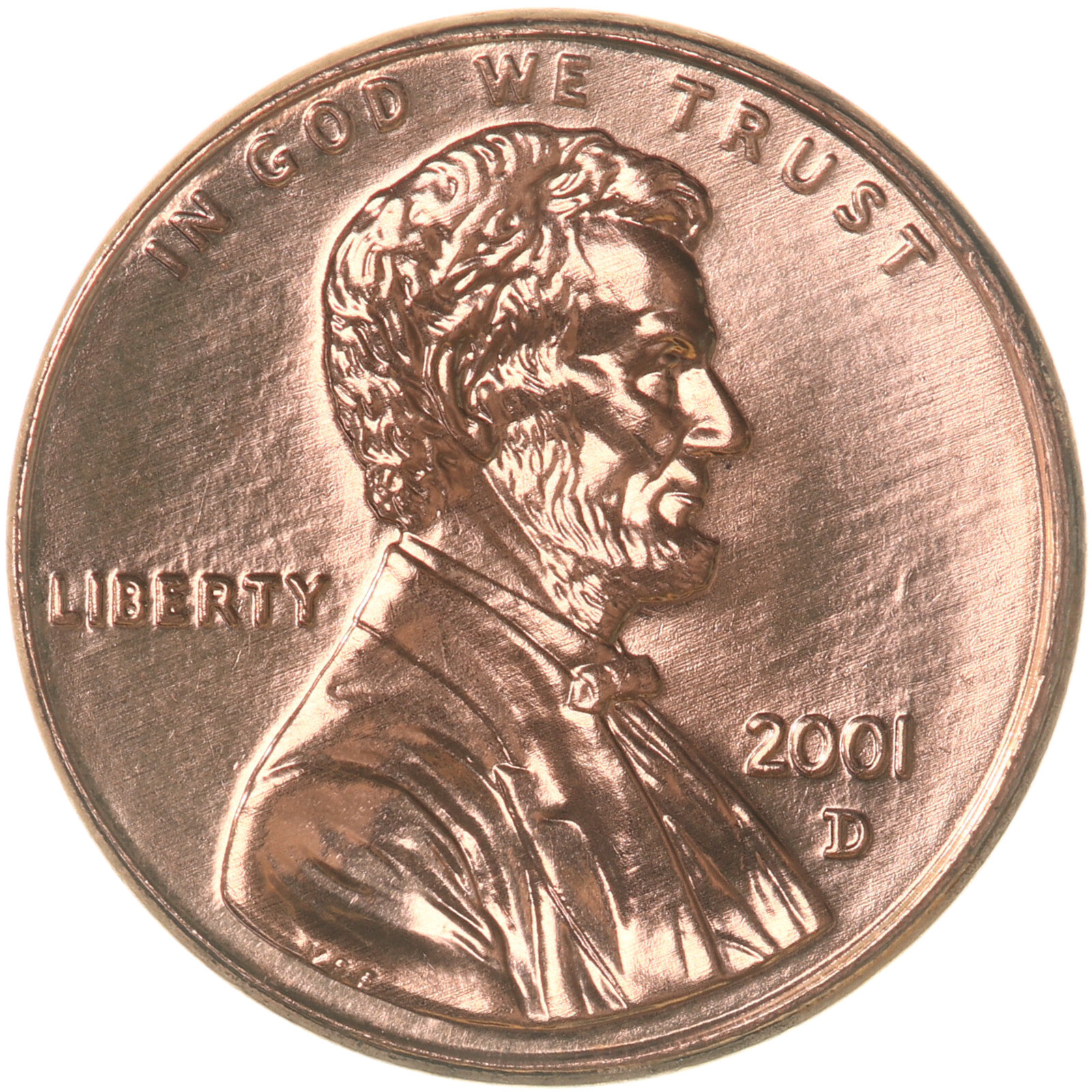 2001 D Lincoln Memorial Cent Choice BU Penny US Coin