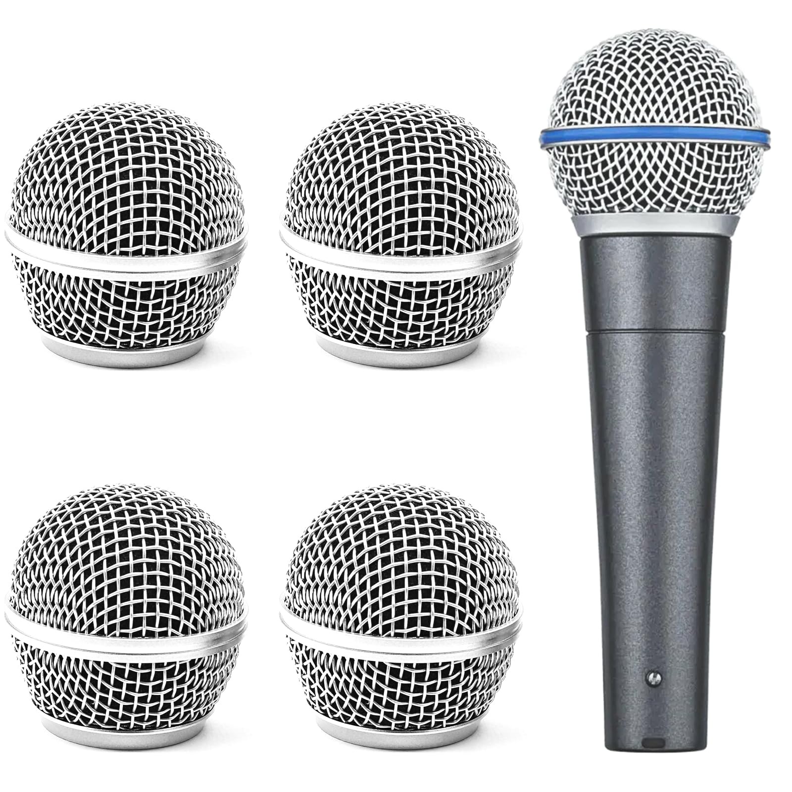 4 Pack SM58 Microphone Head Replacement Standard Size Grille Mic replacement ...