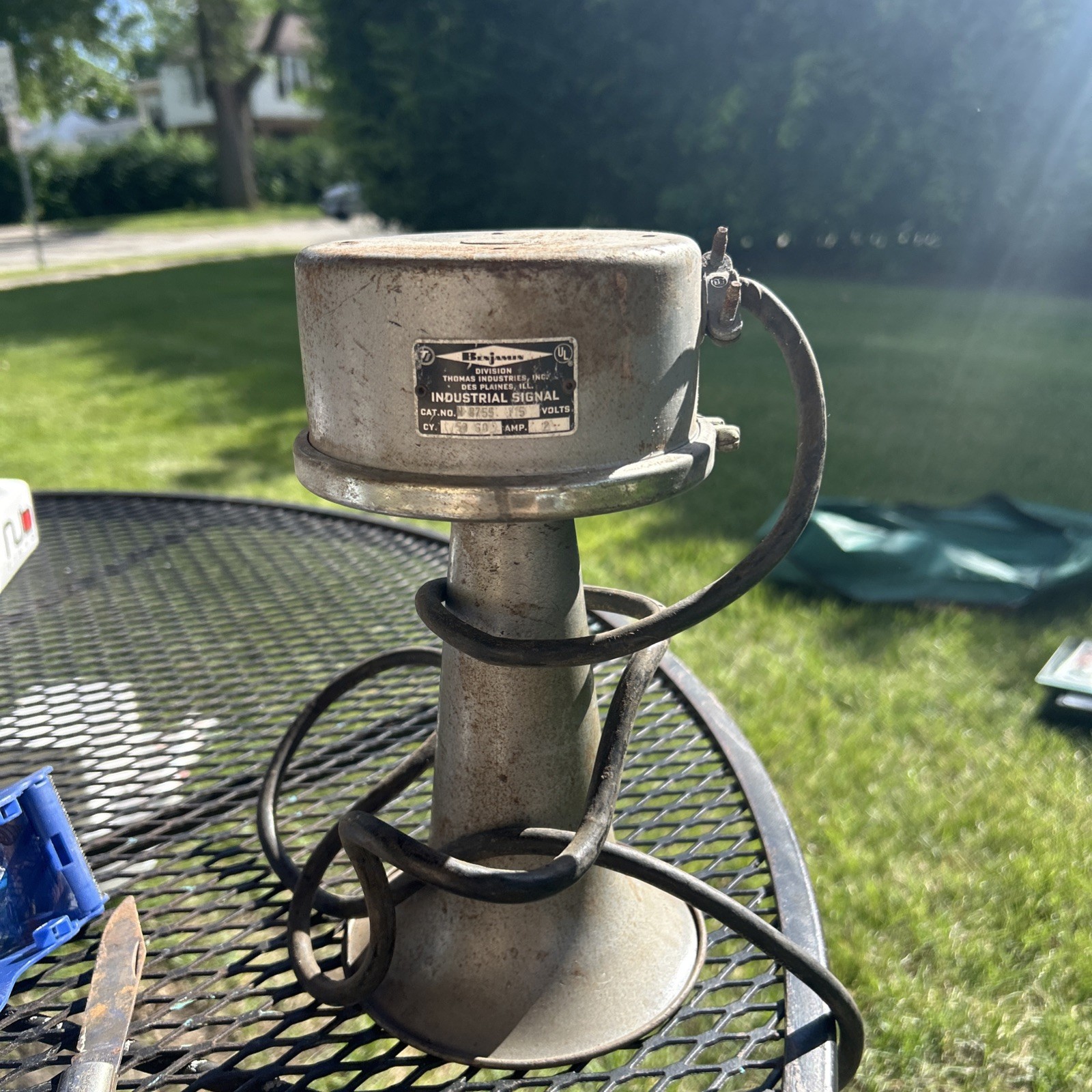 Benjamin Electric Mfg. Co. Vintage Industrial Signal Horn WORKS