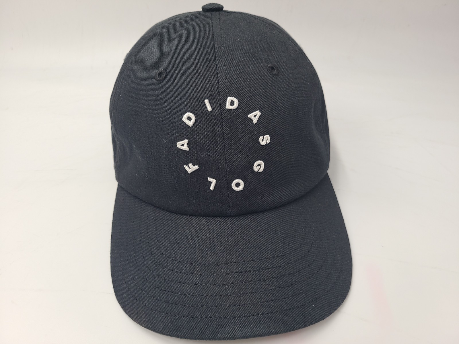 Adidas Golf Circle Logo Strapback Adjustable Hat Cap Dad Men Women Black White