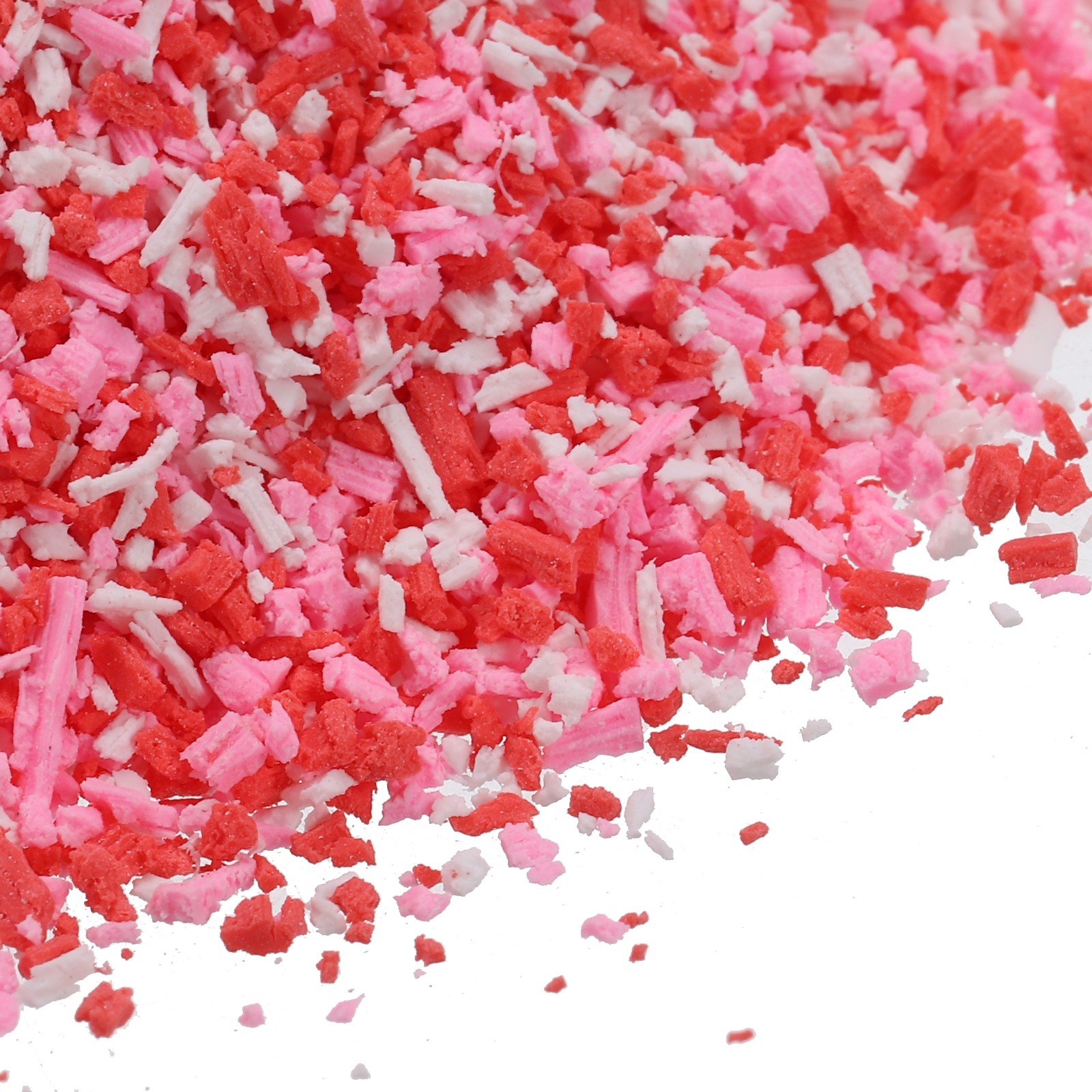 Fake Sprinkles 50g for DIY Nail Craft Add Ins Charms Card Filler(White Red Pink)