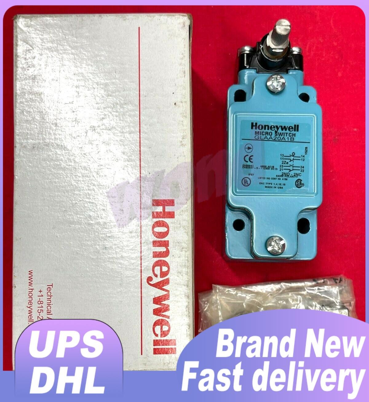 HONEYWELL MICRO SWITCH, GLAA20A1B, 600A, 15VAC, 2NO & 2NC SAME POLARITY