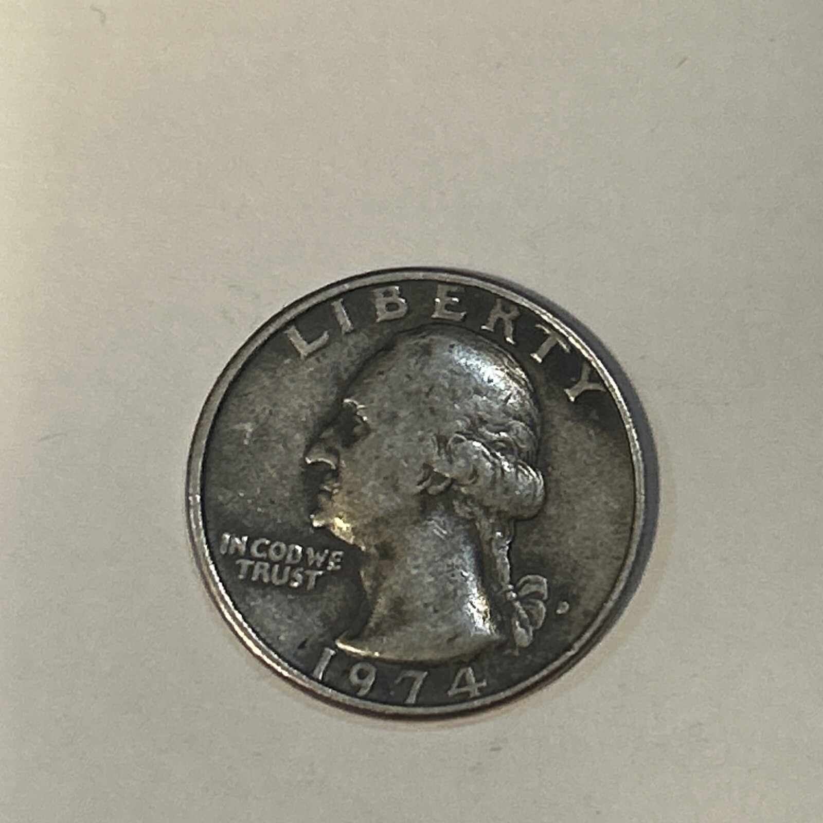 1974 D Quarter   Letters On Rim