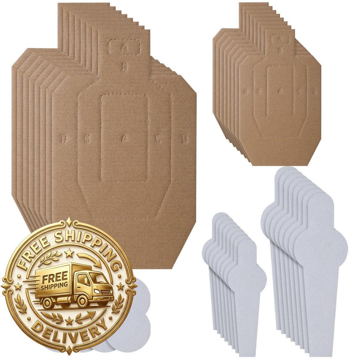 Lincia 40 Pcs Dry Fire Targets Reduced Scale Silhouette Shooting Cardboard 8