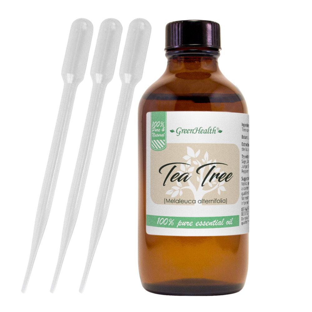 4 fl oz Tea Tree Essential Oil 100% Pure & Natural w/ 3 Free Droppers