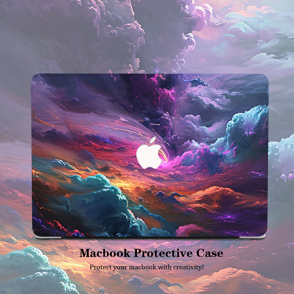 2in1 Dreamy Color Sky Clouds Cover For Macbook M3 Air 13 12 11 Pro 14 15 16 inch