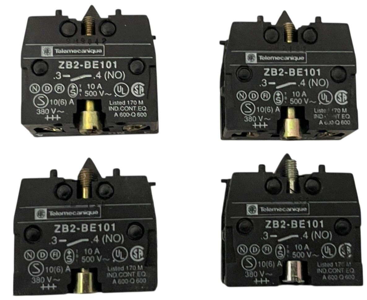 QTY 4 Telemecanique ZB2-BE101 1NO Normally Open Contact Block 22mm XB2