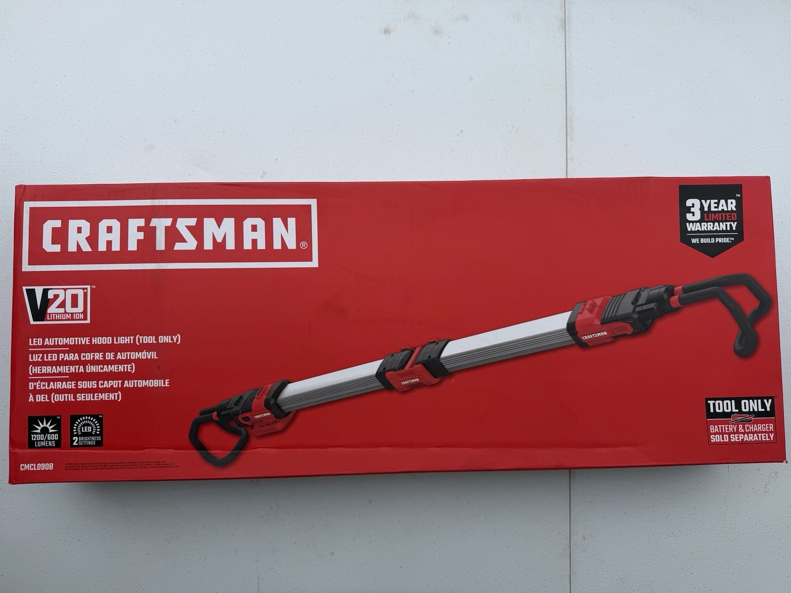 Craftsman LED Automotive Hood Light 1200 Lumens Tool Only CMCL090B New
