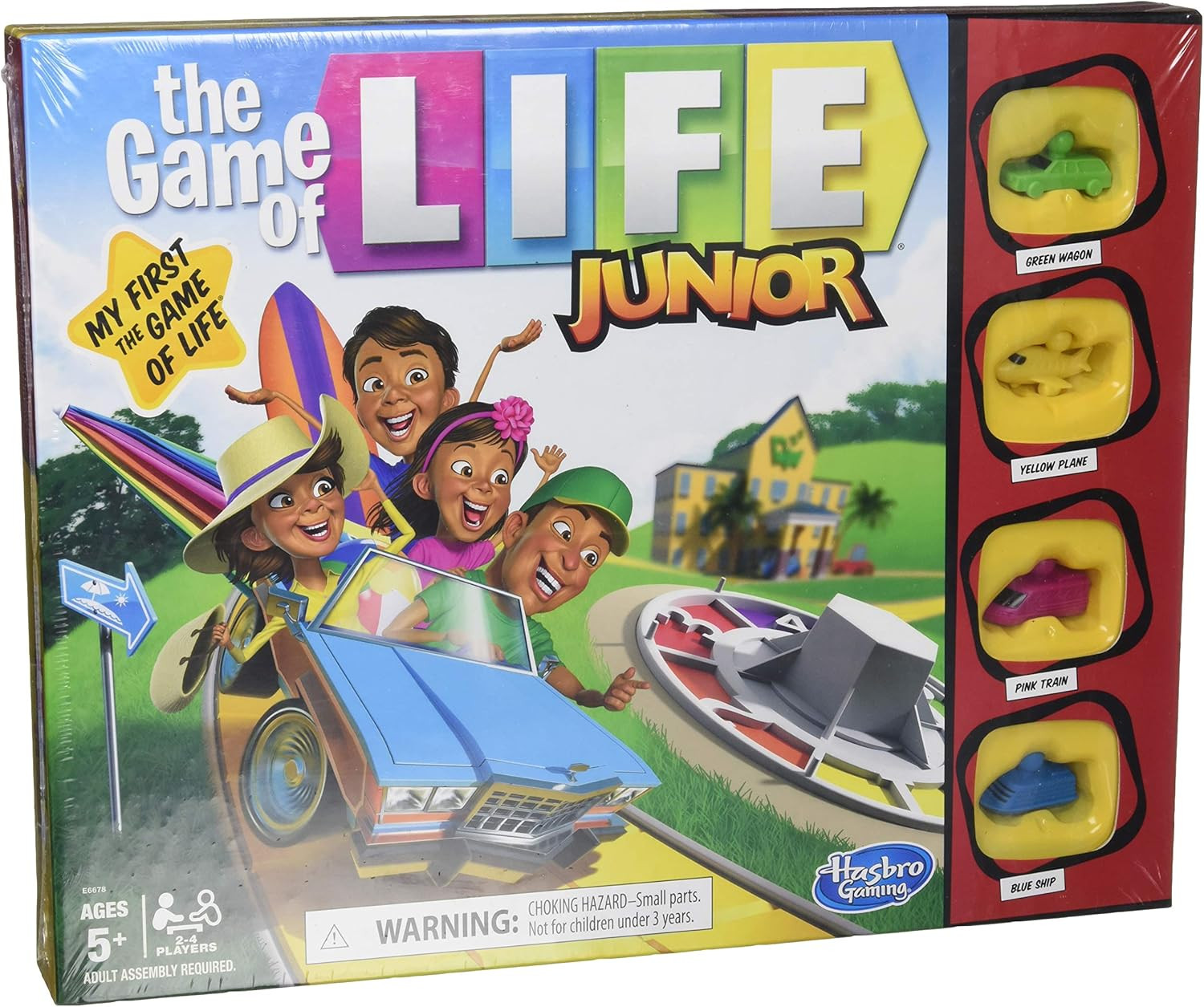 the Game of Life Junior Board Game for Kids Ages 5 and Up,Game for 2-4 Players