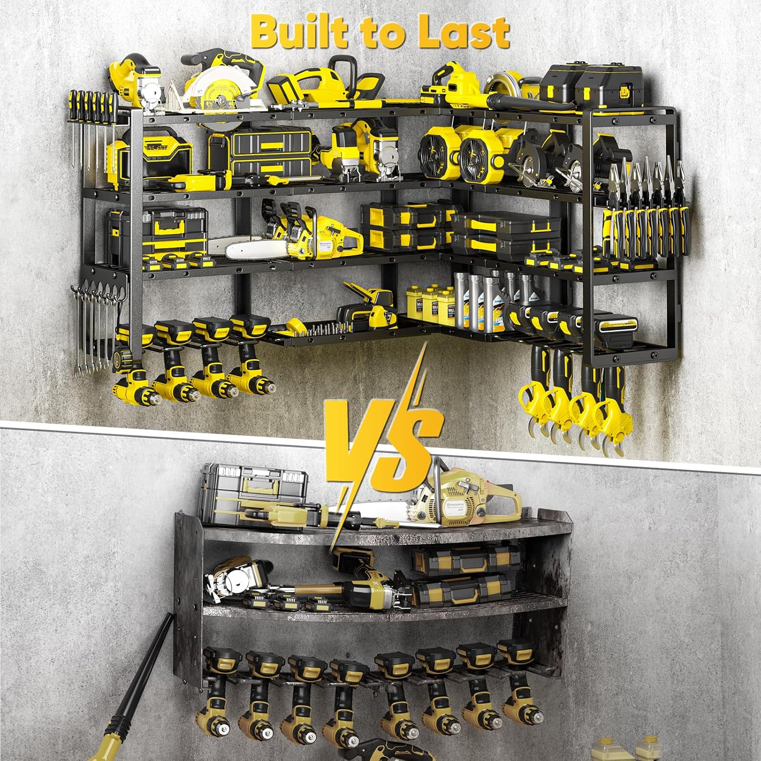 Extra Large 64" W Power Tool Organizer Wall Mount, 1000 Lbs Load Capacity, Heavy