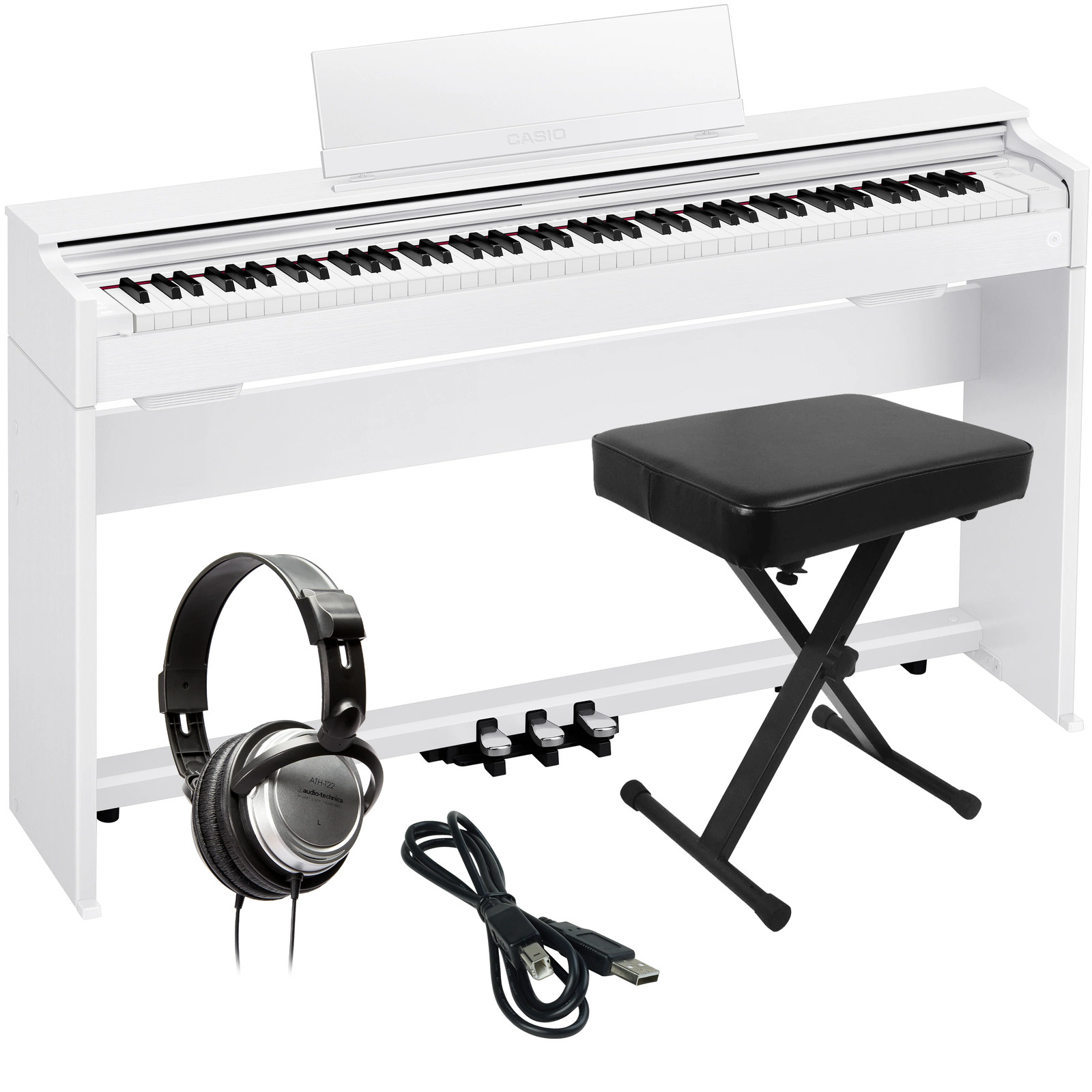 Casio Celviano AP-S200 Digital Piano - White COMPLETE HOME BUNDLE