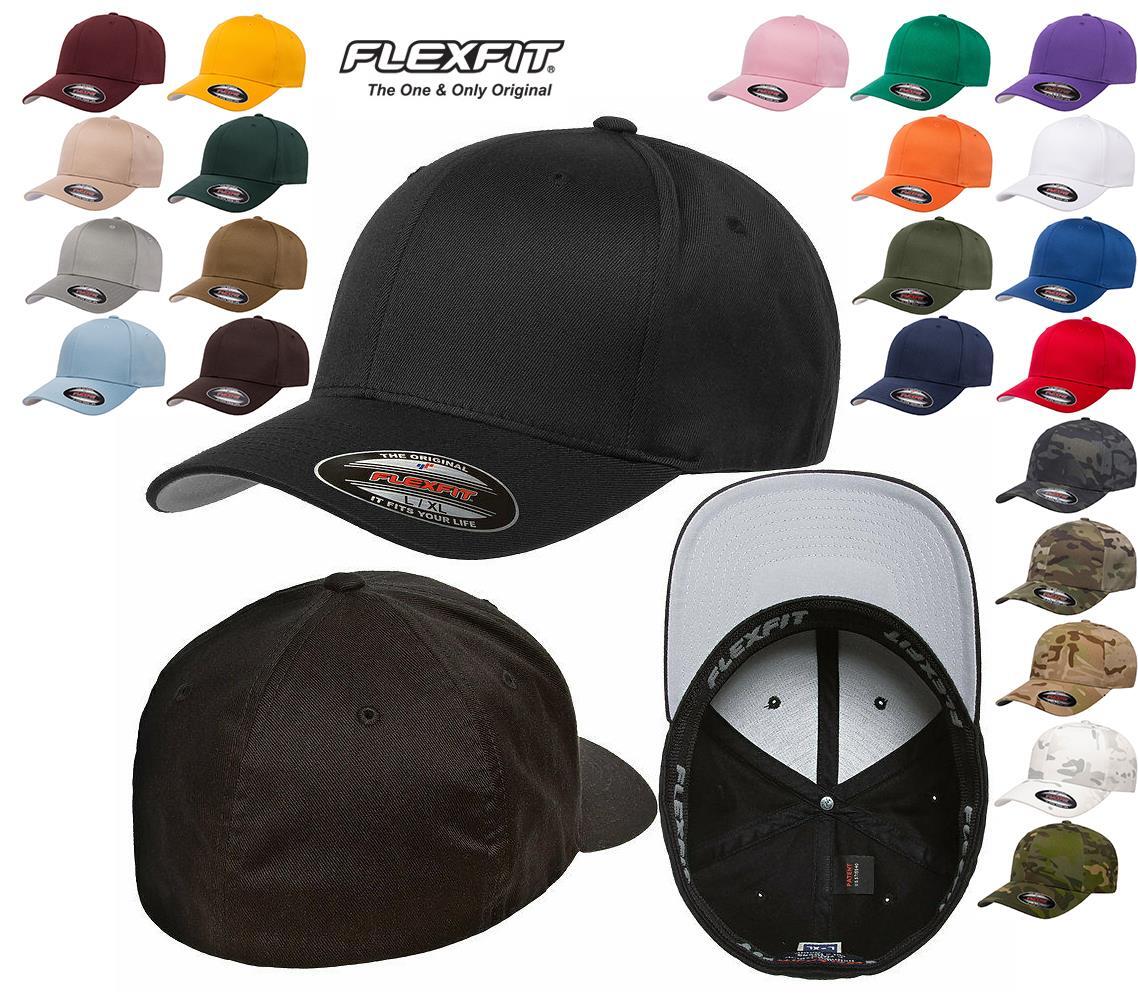 Ford Script Logo Embroidered Side Panel Design Flexfit 6277 Baseball Hat Cap