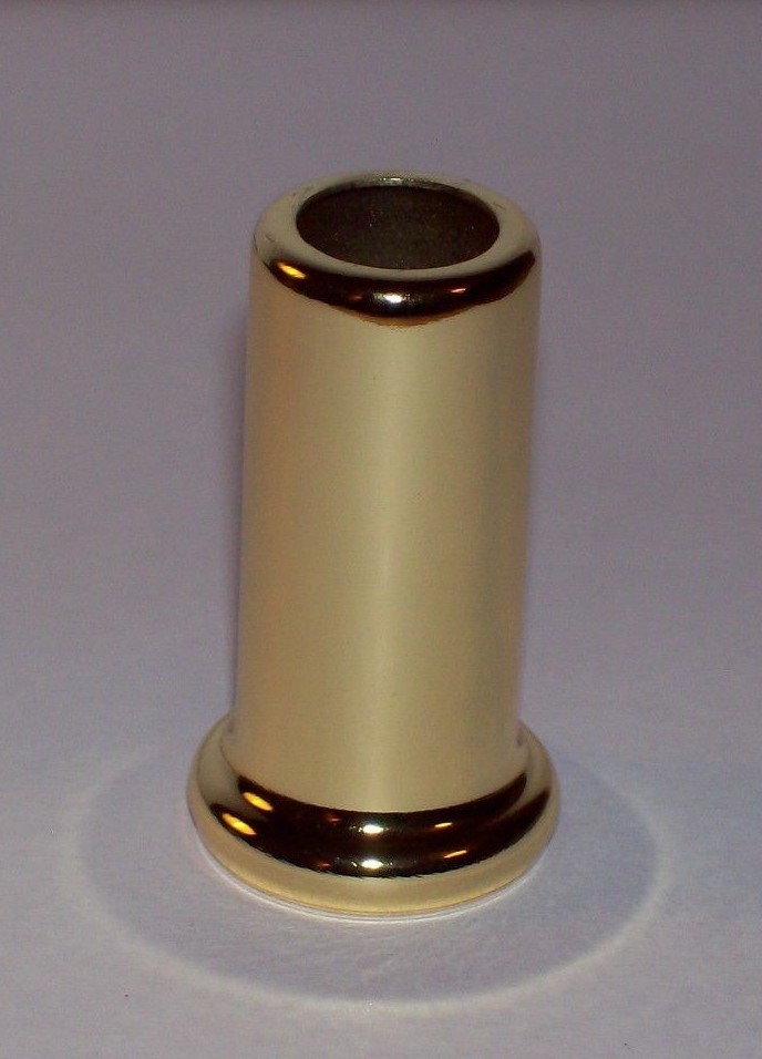 1 1/2" TALL STAMPED STEEL NECK BRASS PLATED LAMP PART NEW 50318J