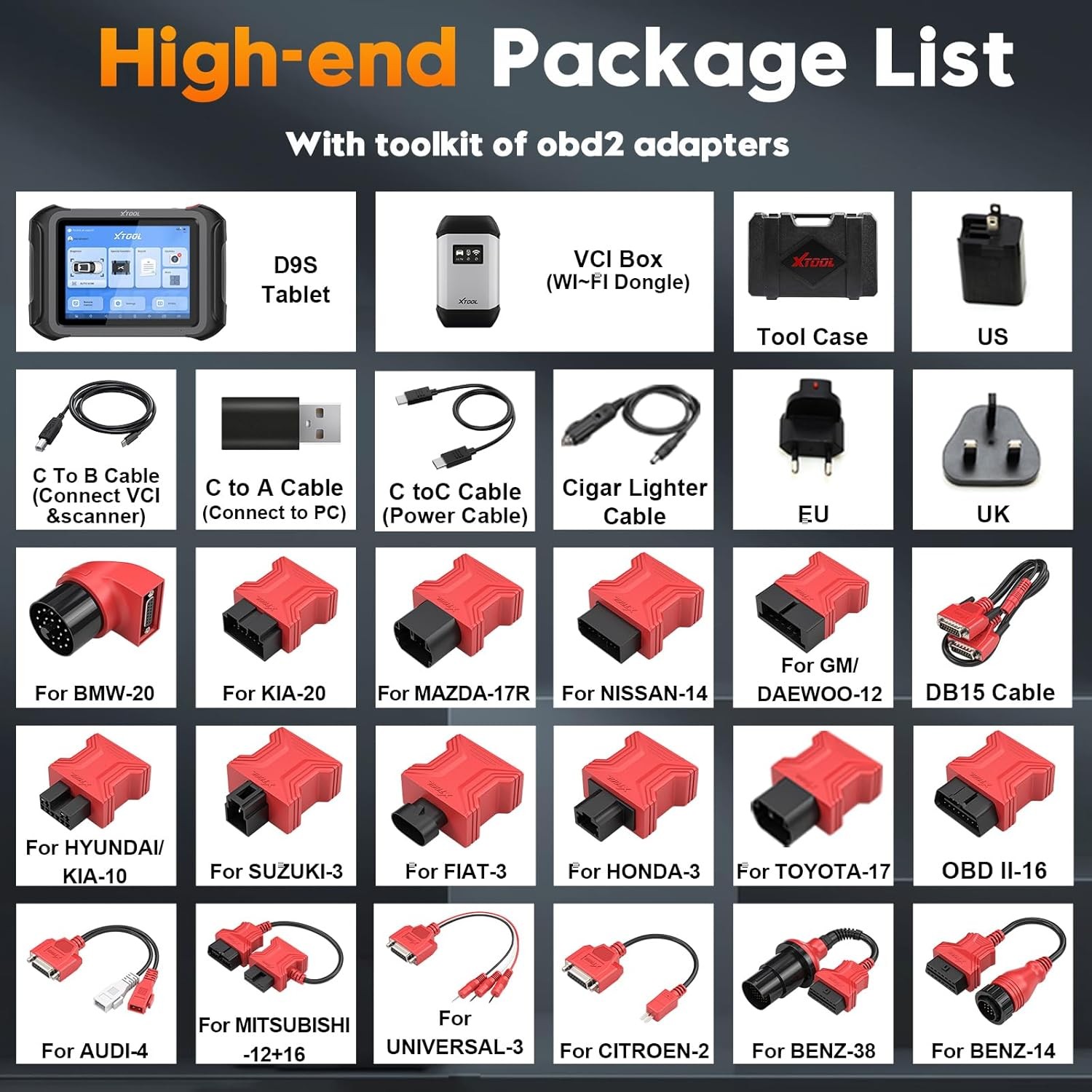🏆2026 XTOOL D9S V2.0 Offline ECU Programming OBD2 Scanner Diagnostic Tool FCA