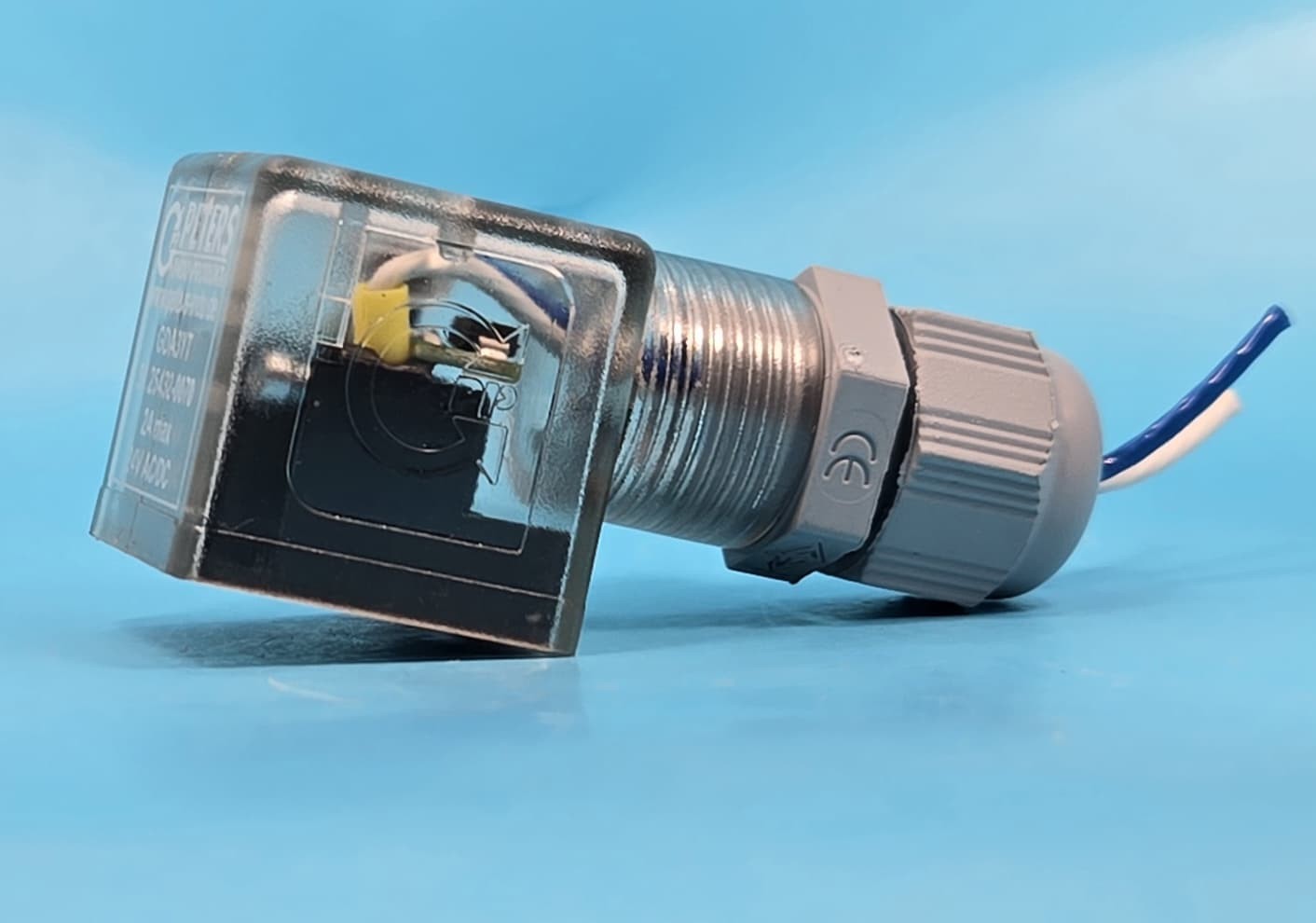 Peters GDA3YT Solenoid Valve Connector 24V AC/DC 2A DIN Plug