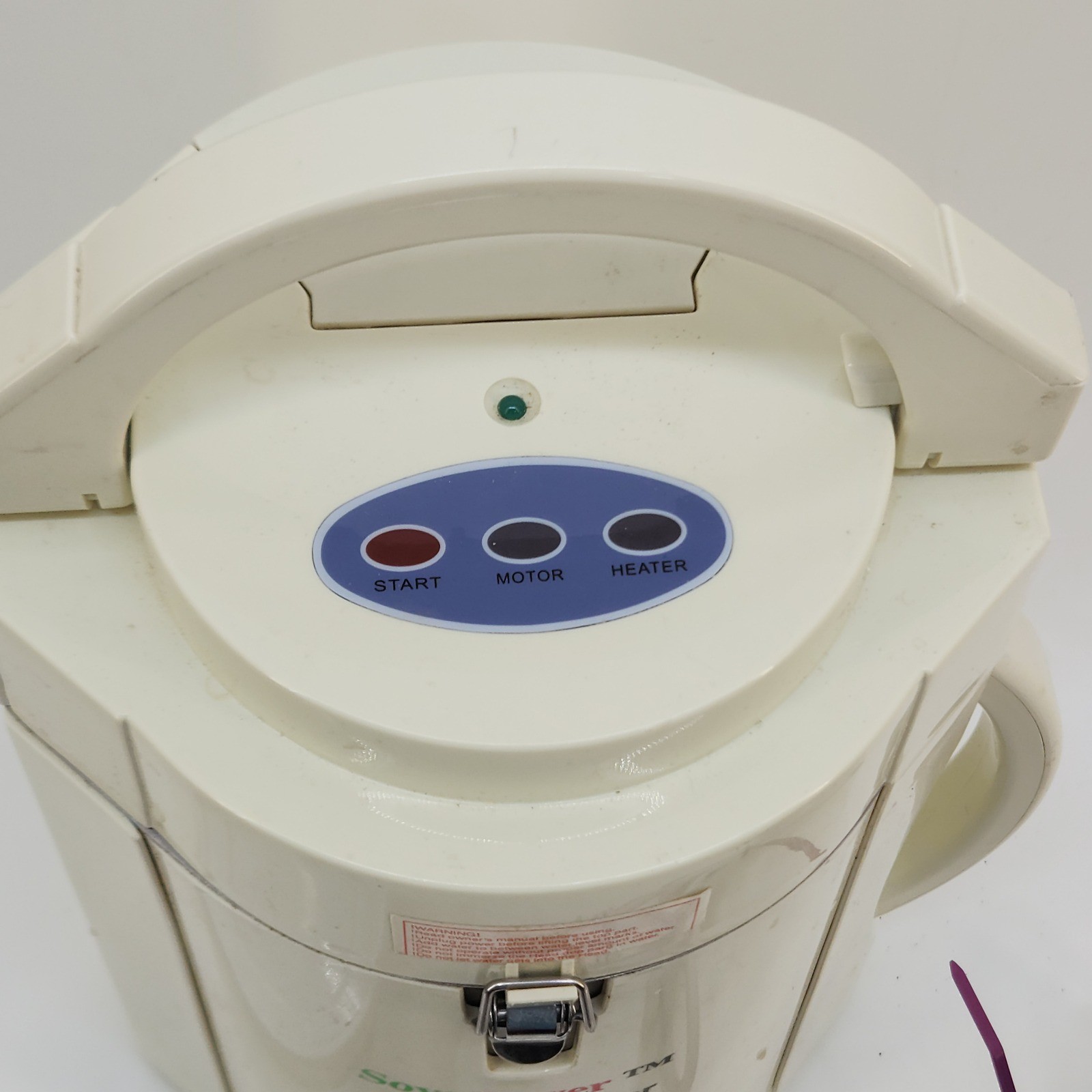 Original SoyaPower TM Soy Milk Maker Cream Stainless Steel Tested Working
