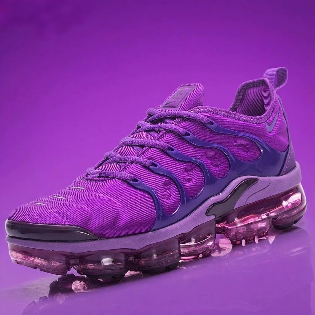 🔥 New Nike Air VaporMax Men's Pure Purple Air Cushion Shoes Size-7-13