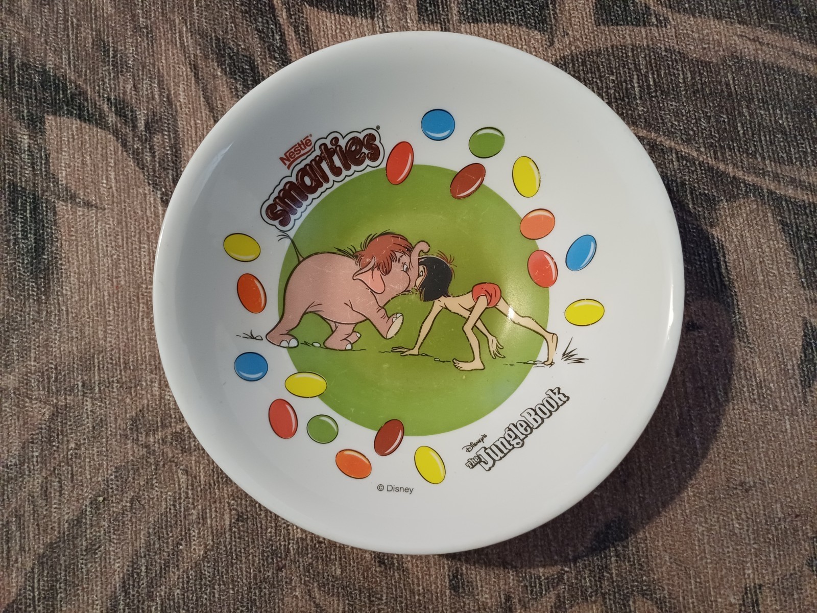 Vintage Smarties Disney The Jungle Book Bowl Dish Retro Advertising