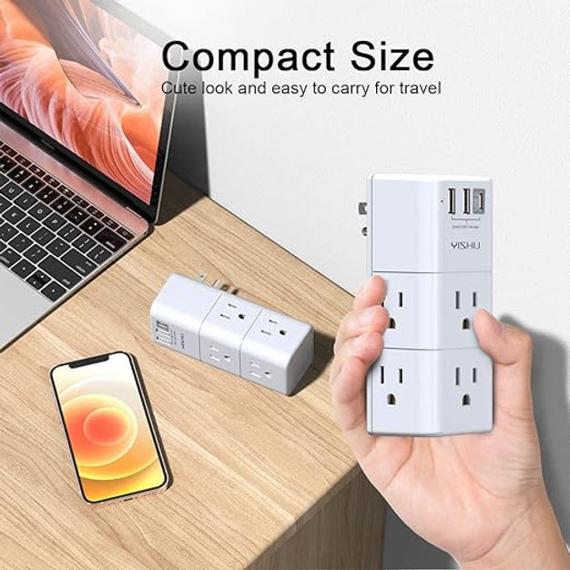 YISHU AHR-503 Surge Protector with Rotating Plug