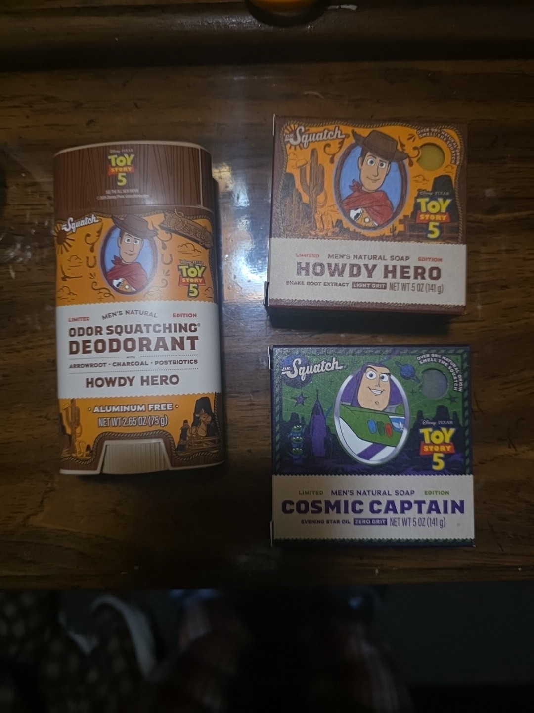 Dr. Squatch Toy Story 5 Soap And Deodorant Set. Howdy Hero Amd Cosmic  Captain!