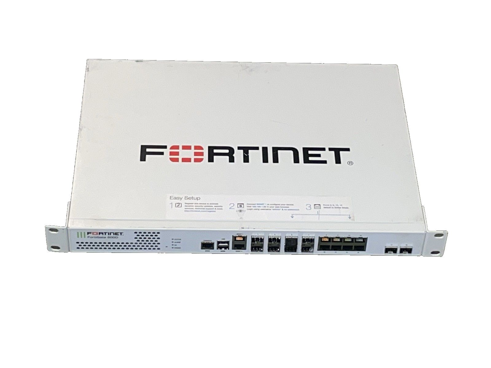 Fortinet FortiGate FG-600D Firewall 8 SFP, 8GbE, 2 SFP+ with Rackear & Power Cord