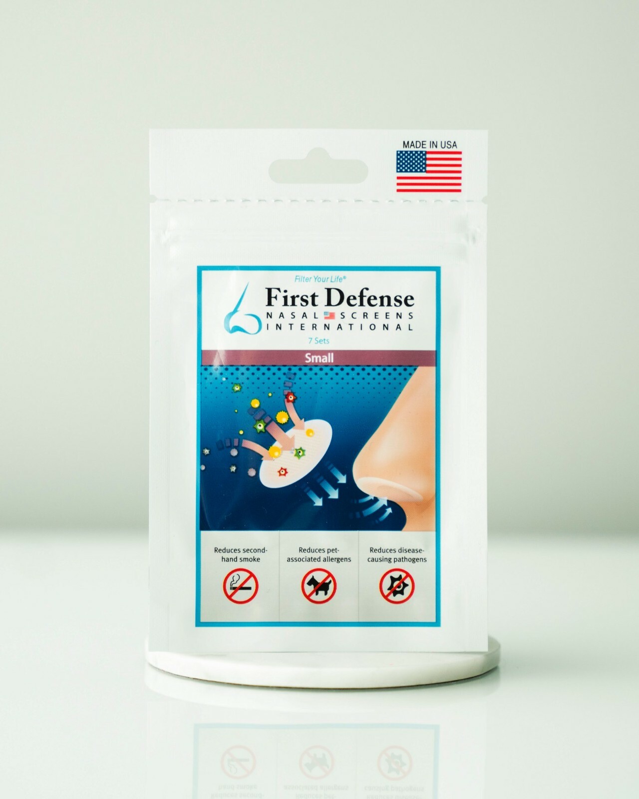 First Defense Nasal Screens (Small) 7 pairs- 1 week supply
