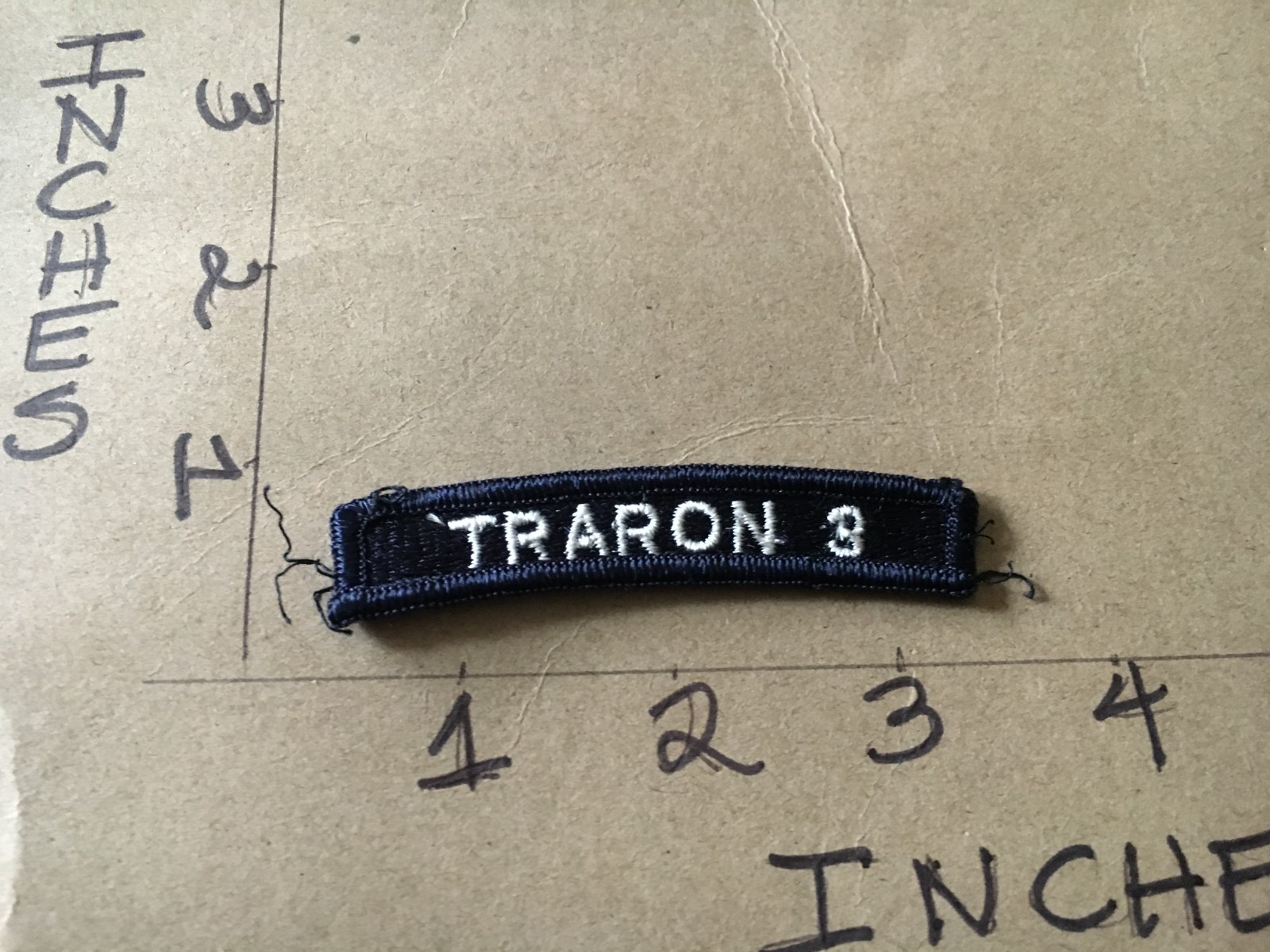 US NAVY SHOULDER STRIP TAB *** rocker *** Patch Traron 3