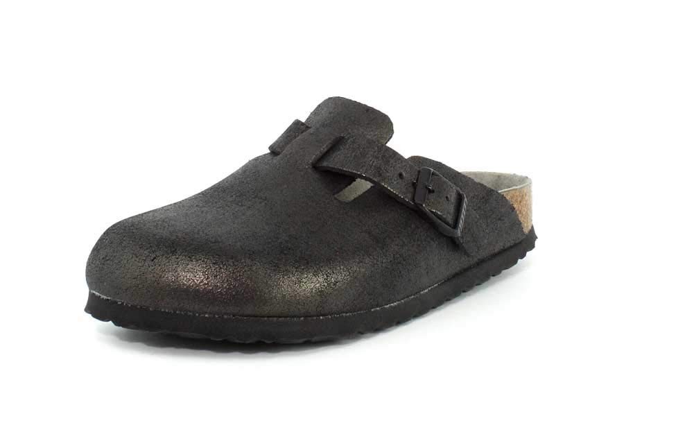 Sz Birkenstock Womens Boston Soft Footbed Antique Black Clog - 36 NAR