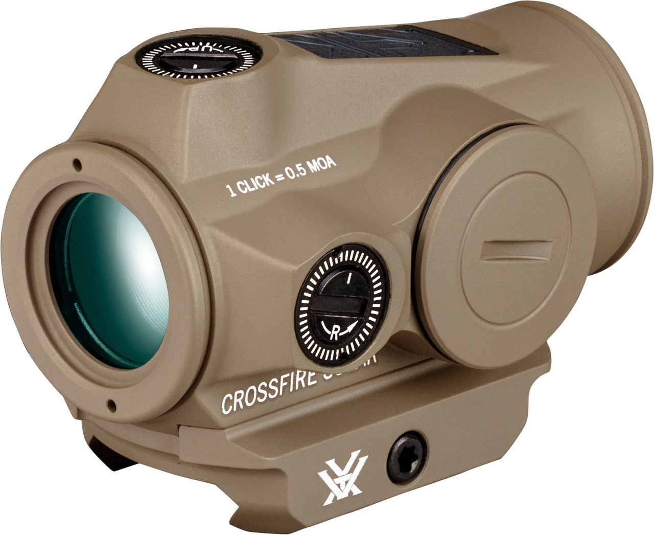 Vortex Crossfire II Solar 2 MOA Red Dot Sight - Tan (CF2-RD2-SLR-T)