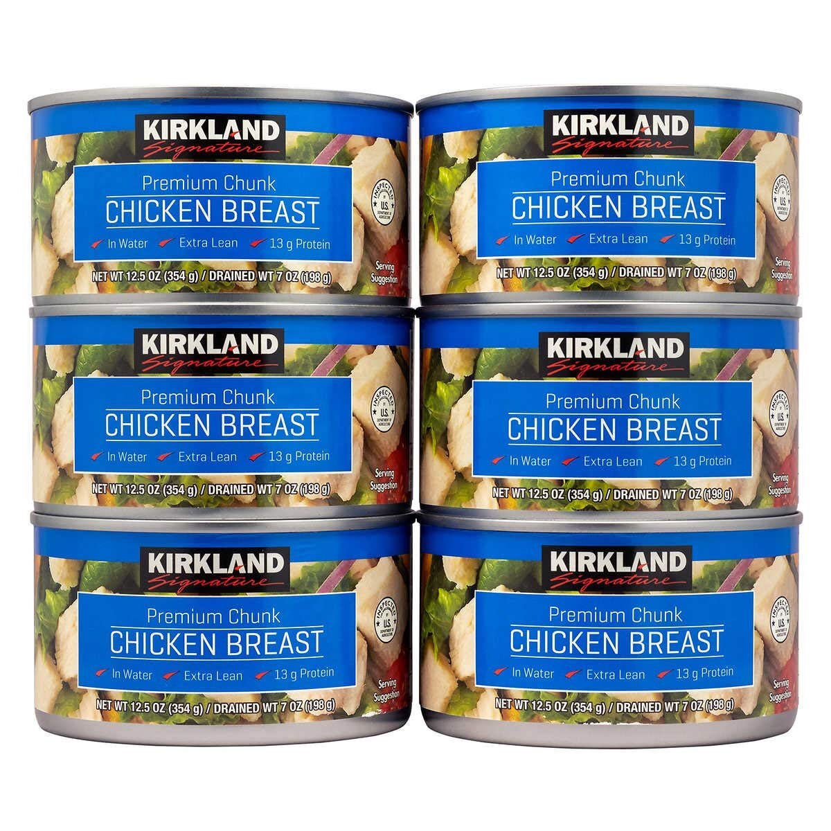 (Pack of 6) Kirkland Signature Chicken Breast, 12.5 Ounce (6)