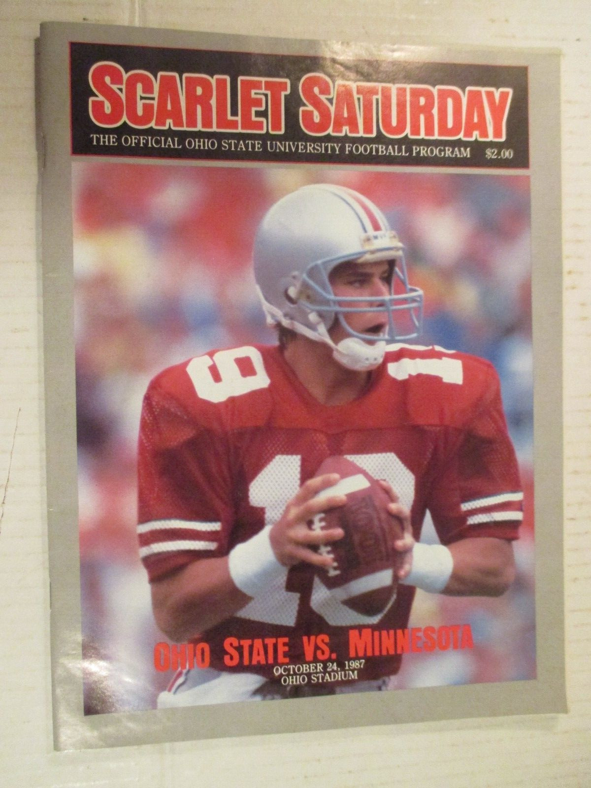 Ohio State Buckeye Football Program Oct 24 1987 Vs. Minnesota official program